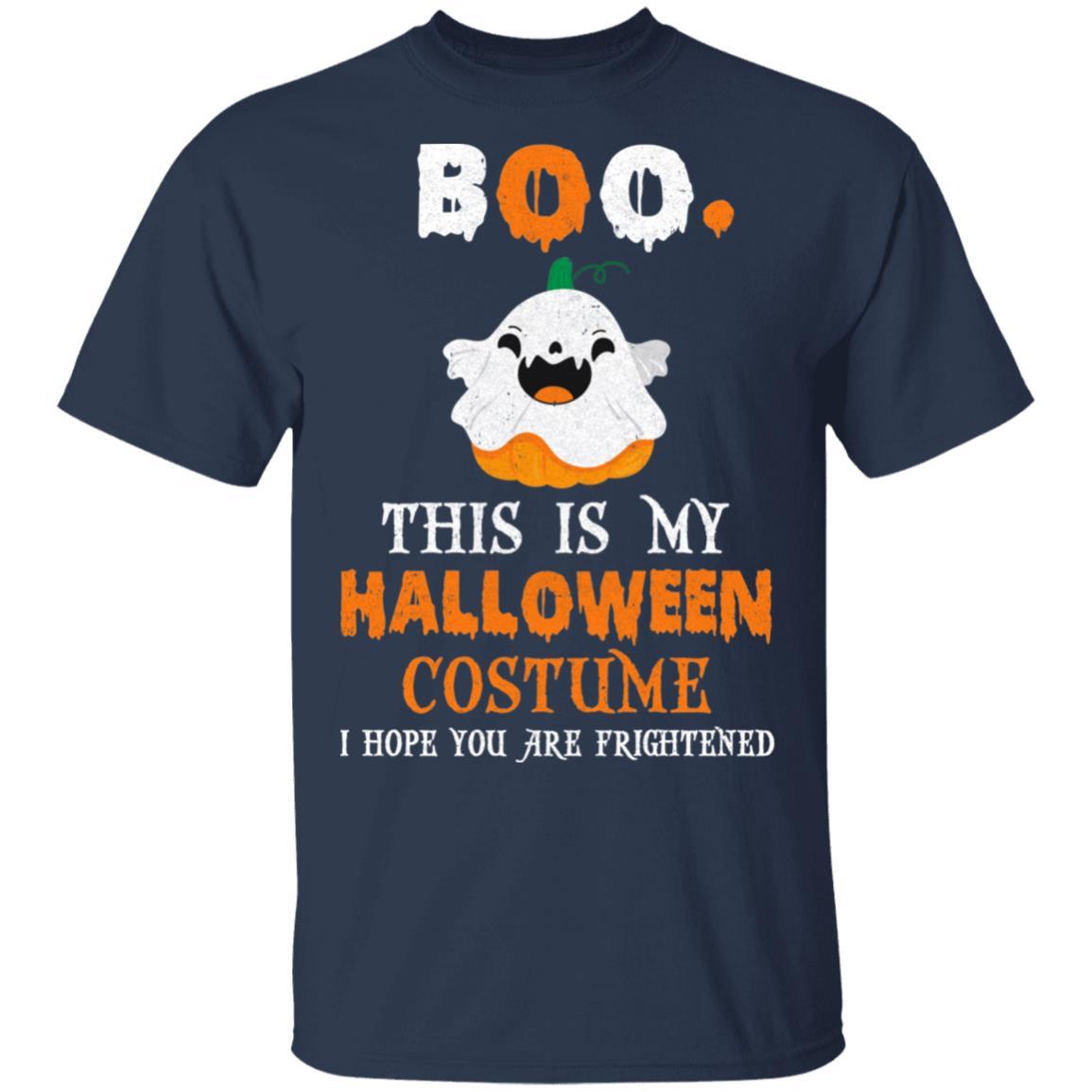 Boo Pumpkin Sarcastic Funny Halloween Costume-T-Shirt & Hoodie-Classic T-Shirt-Navy
