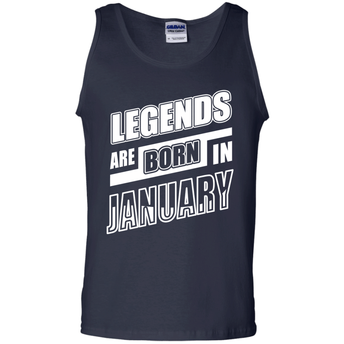 Legends are born in JANUARY-T-Shirt & Hoodie-Unisex Tank-Navy