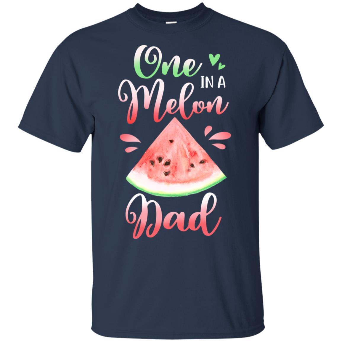 One In A Melon Dad Watermelon Birthday Fathers Day-T-Shirt & Hoodie-Classic T-Shirt-Navy