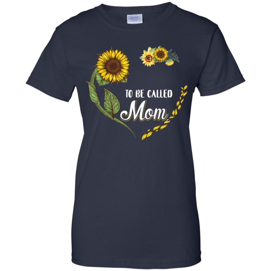 Blessed To Be Called Mom Sunflower Mothers Day Gift-T-Shirt & Tank Top-Women's T-Shirt-Navy