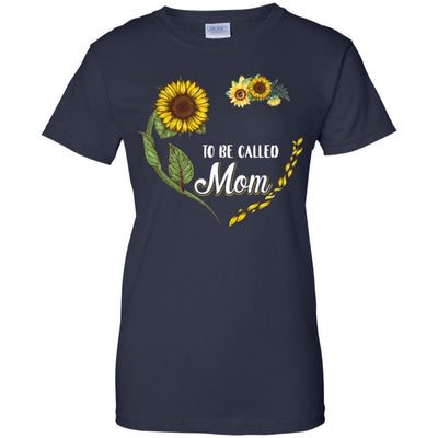 Blessed To Be Called Mom Sunflower Mothers Day Gift-T-Shirt & Tank Top-Women's T-Shirt-Navy