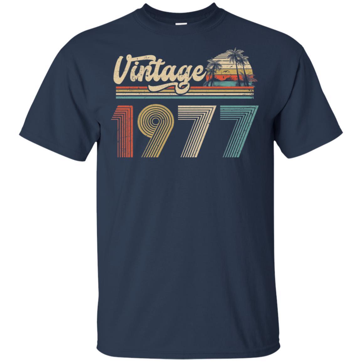 44th Birthday Gift Vintage 1977 Classic-T-Shirt & Hoodie-Classic T-Shirt-Navy