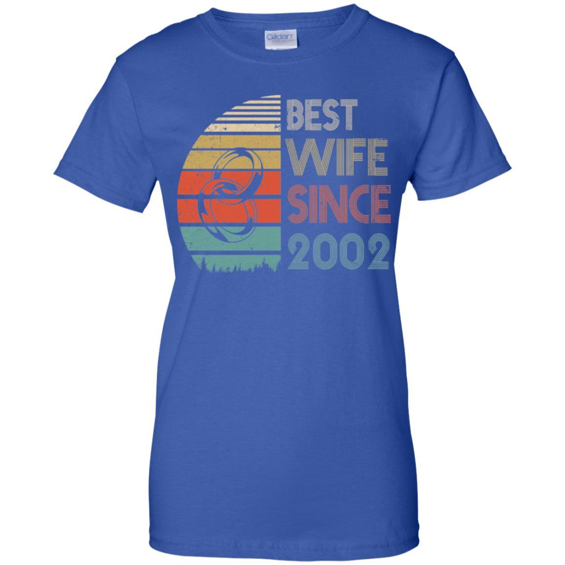 19th Wedding Anniversary Gifts Best Wife Since 2002-T-Shirt & Hoodie-Women's T-Shirt-Royal