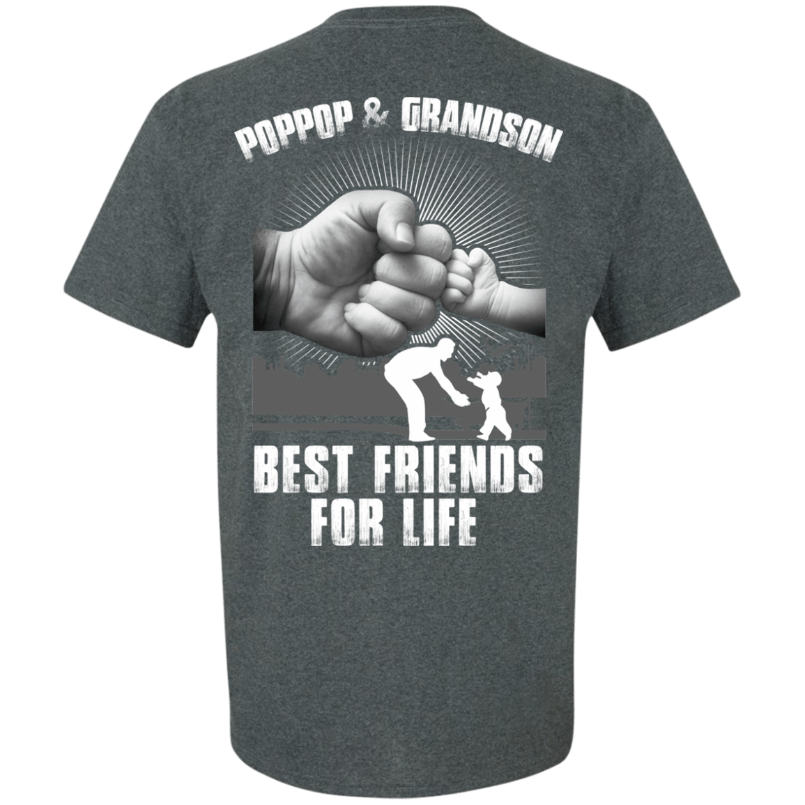 Poppop And Grandson Best Friends For Life-T-Shirt & Hoodie-Classic T-Shirt-Dark Heather