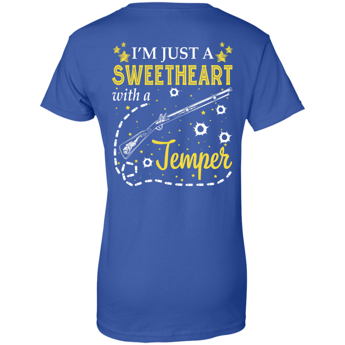 I'm Just A Sweetheart With A Temper-T-Shirt & Tank Top-Women's T-Shirt-Royal