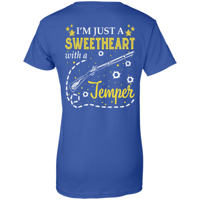 I'm Just A Sweetheart With A Temper-T-Shirt & Tank Top-Women's T-Shirt-Royal