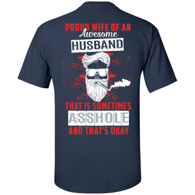 Proud Wife Of An Awesome Husband-T-Shirt & Hoodie-Classic T-Shirt-Navy