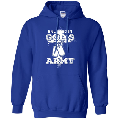 ENLISTED IN GOD'S ARMY-T-Shirt & Hoodie-Pullover Hoodie-Royal