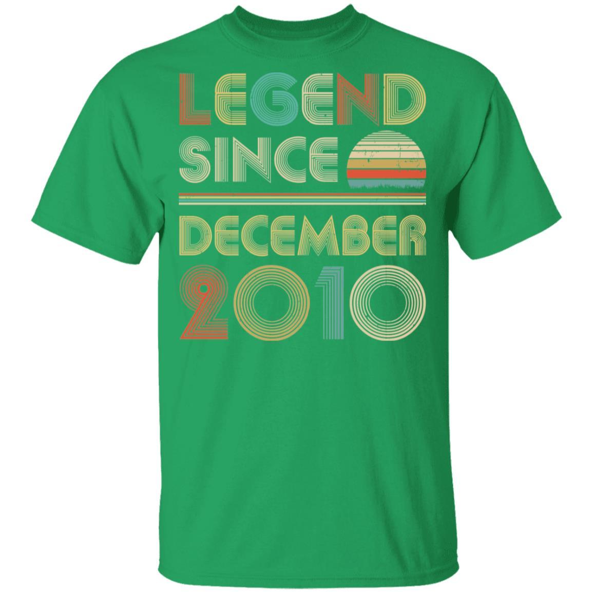 Legend Since December 2010 Vintage 11th Birthday Gifts Youth-Youth Shirt-Youth T-Shirt-Irish Green