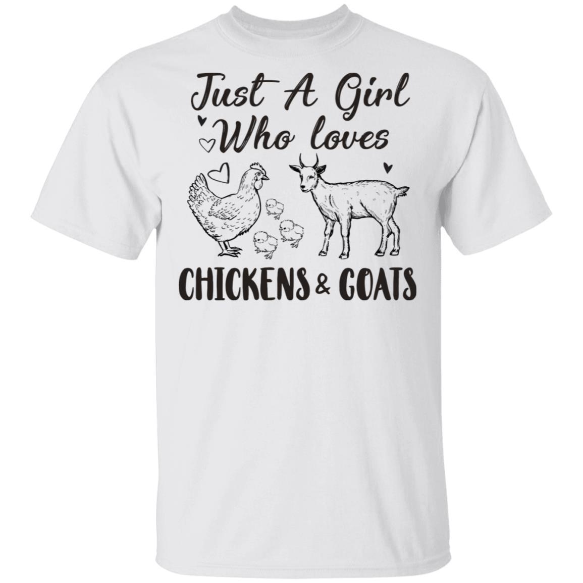 Just A Girl Who Loves Chickens And Goats Farmer Girls Gift