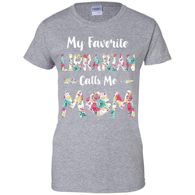 Floral My Favorite Librarian Calls Me Mom Mothers Day Gift-T-Shirt & Hoodie-Women's T-Shirt-Sport Grey