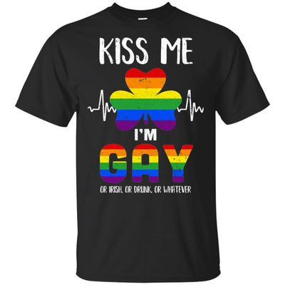 Kiss Me I'm Gay Or Irish Or Drunk St Patrick's Day-T-Shirt & Hoodie-Classic T-Shirt-Black