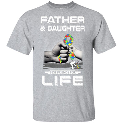 Autism Awareness Father And Daughter Best Friends For Life-T-Shirt & Hoodie-Classic T-Shirt-Sport Grey