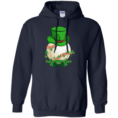 Shamrock Baseball Leprechaun St Patricks Day-T-Shirt & Hoodie-Pullover Hoodie-Navy