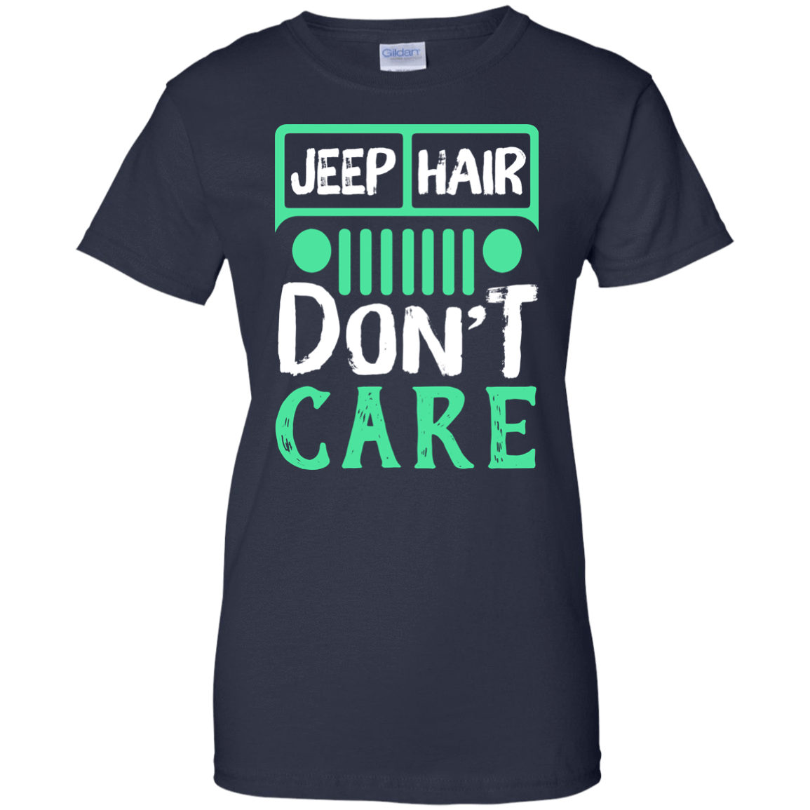 Jeep Hair Don't Care-T-Shirt & Hoodie-Women's T-Shirt-Navy