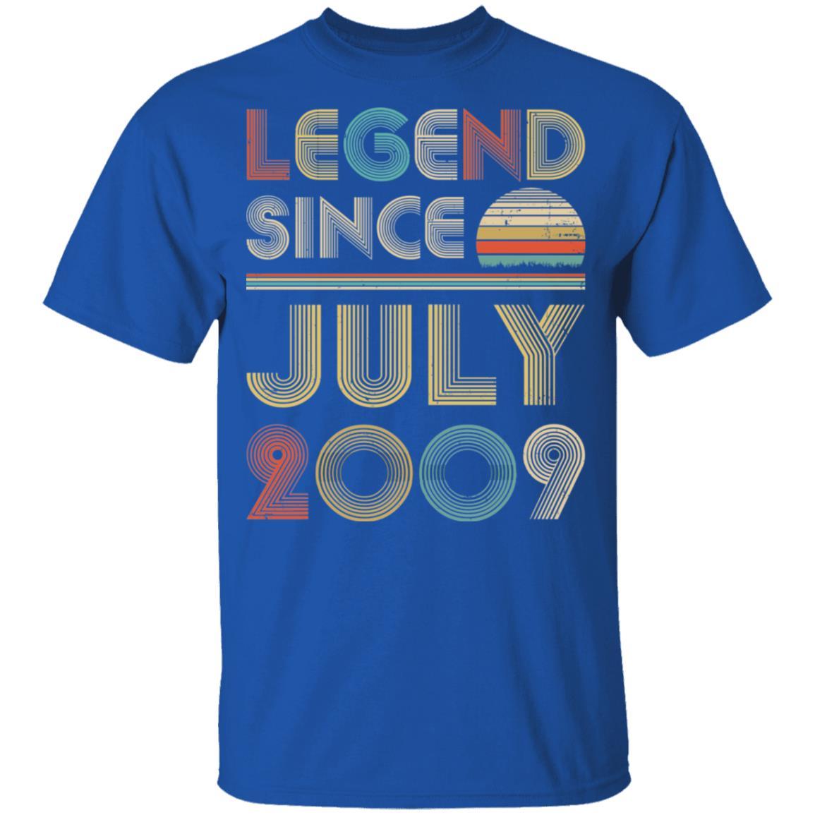 Legend Since July 2009 Vintage 12th Birthday Gifts Youth-Youth Shirt-Youth T-Shirt-Royal