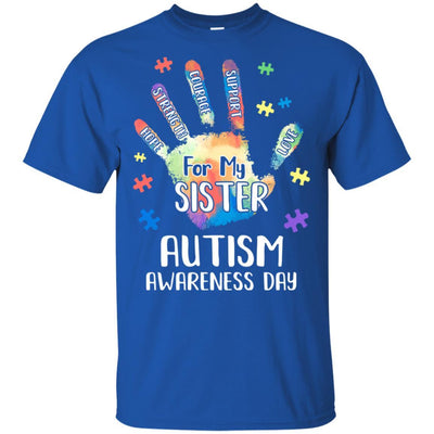 Support Autism Awareness For My Sister Puzzle Gift-T-Shirt & Hoodie-Classic T-Shirt-Royal