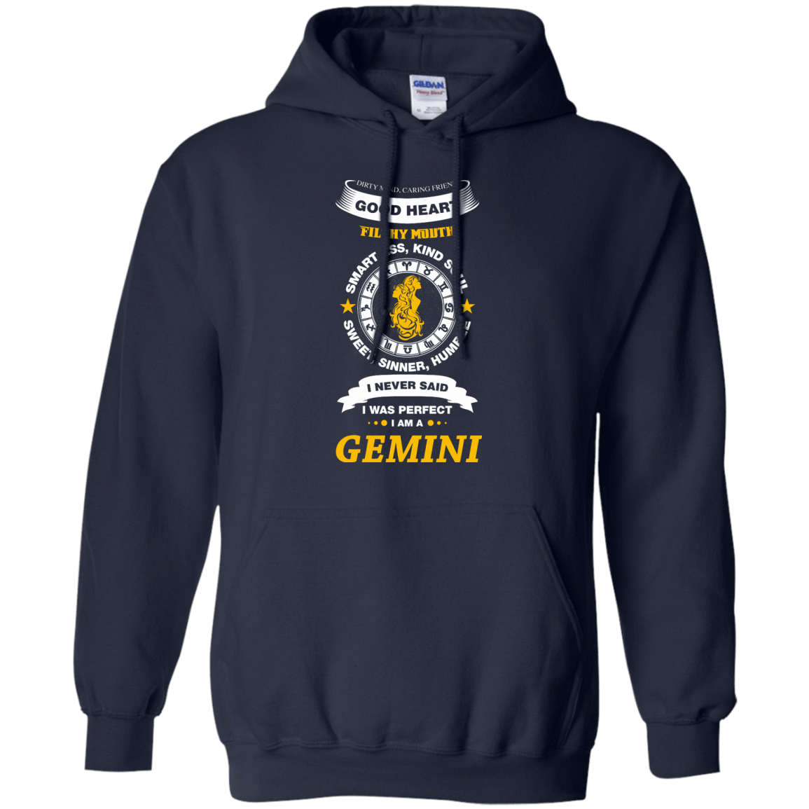 I Never Said I Was Perfect I Am A GEMINI-T-Shirt & Hoodie-Pullover Hoodie-Navy