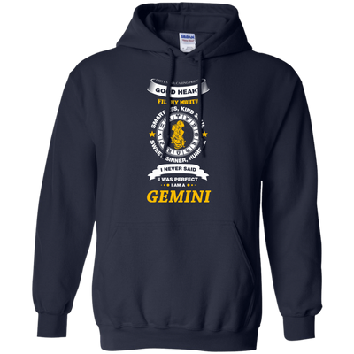I Never Said I Was Perfect I Am A GEMINI-T-Shirt & Hoodie-Pullover Hoodie-Navy