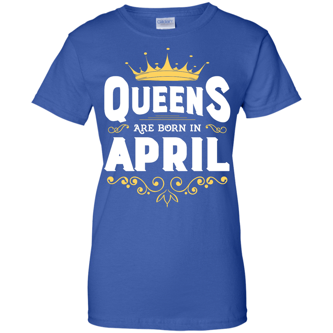 Queens Are Born In April-T-Shirt & Hoodie-Women's T-Shirt-Royal