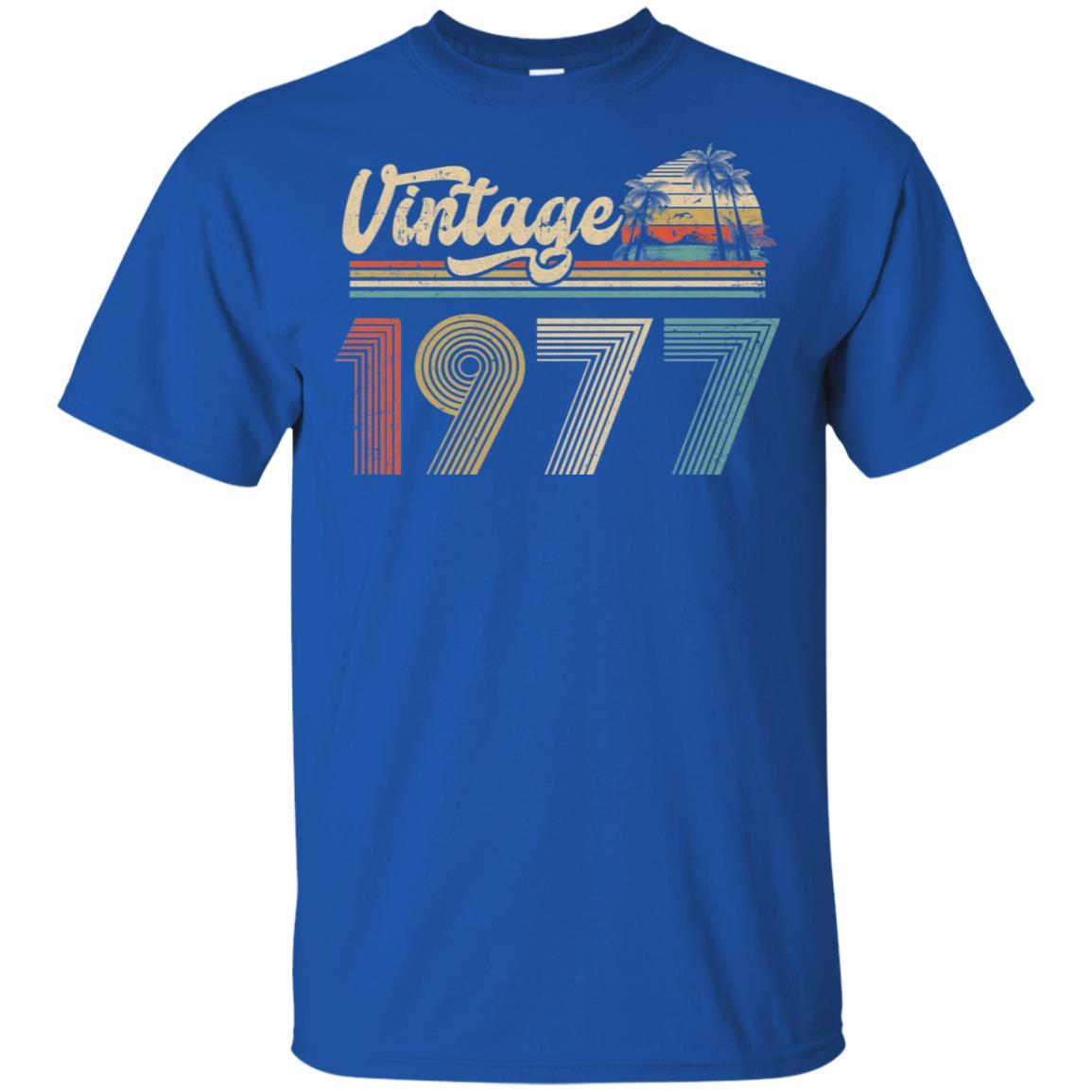 44th Birthday Gift Vintage 1977 Classic-T-Shirt & Hoodie-Classic T-Shirt-Royal