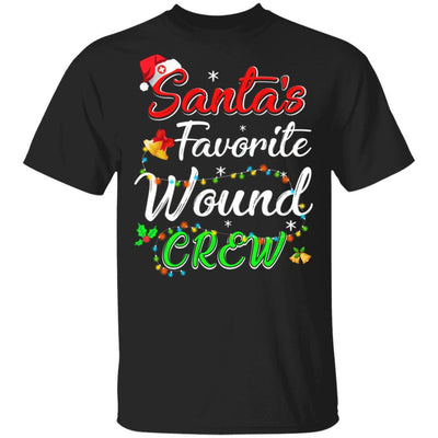 Santa's Favorite Wound Crew Christmas Funny Nurse Crew Gift-T-Shirt & Sweatshirt-Classic T-Shirt-Black
