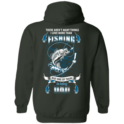 I Love More Than Fishing DAD-T-Shirt & Hoodie-Pullover Hoodie-Forest Green