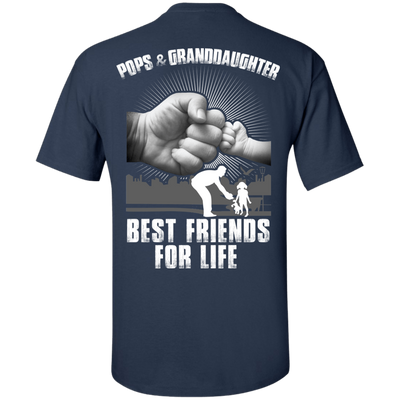 Pops And Granddaughter Best Friends For Life-T-Shirt & Hoodie-Classic T-Shirt-Navy