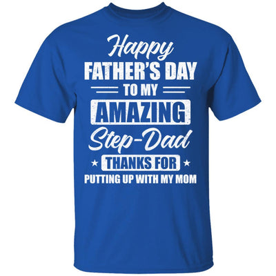 Happy Fathers Day To My Amazing Stepdad Father's Day Gifts-T-Shirt & Hoodie-Classic T-Shirt-Royal