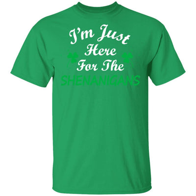 I'm Just Here For The Shenanigans St Patricks Day-T-Shirt & Hoodie-Classic T-Shirt-Irish Green