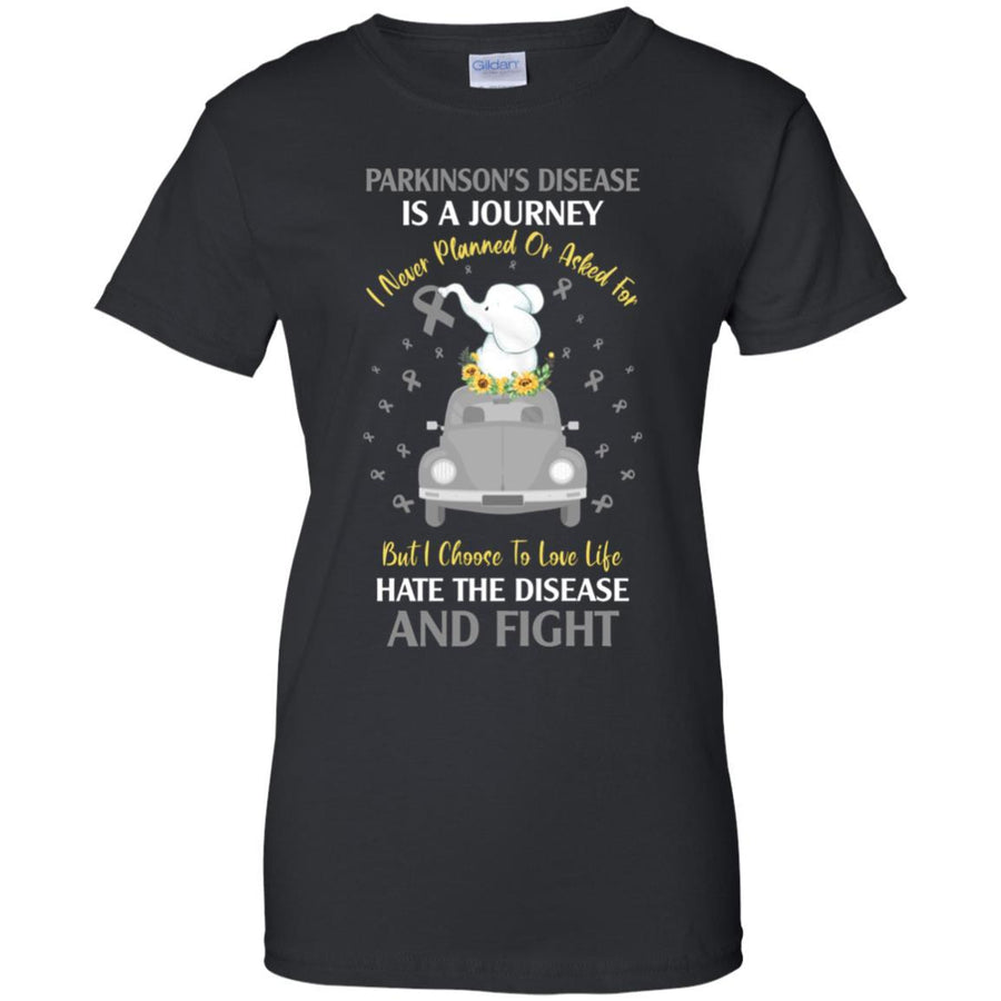 Parkinson's Disease Awareness Is A Journey-T-Shirt & Hoodie-Women's T-Shirt-Black