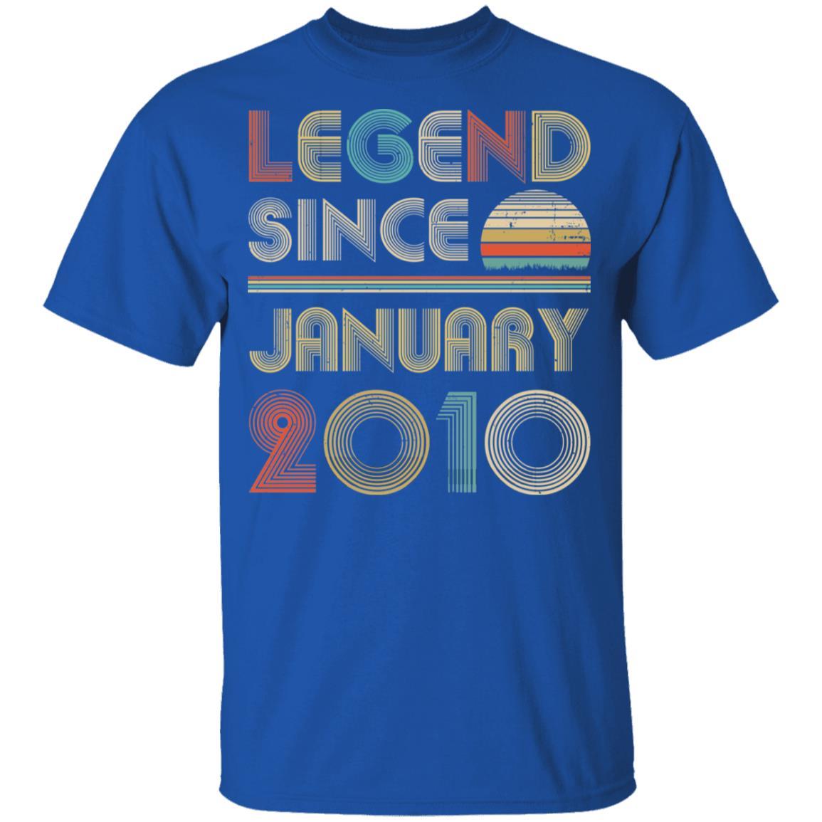 Legend Since January 2010 Vintage 11th Birthday Gifts Youth-Youth Shirt-Youth T-Shirt-Royal
