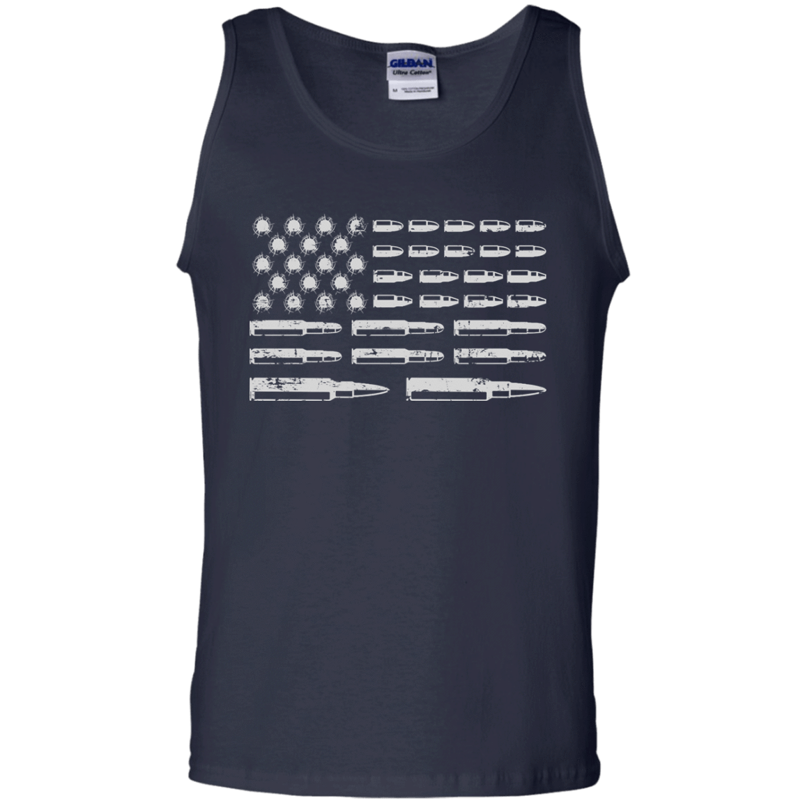 Rifle American Flag Gun Rights-T-Shirt & Hoodie-Unisex Tank-Navy