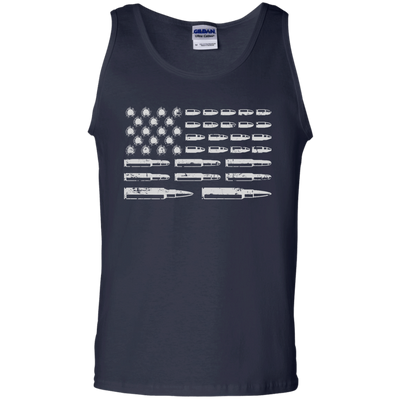 Rifle American Flag Gun Rights-T-Shirt & Hoodie-Unisex Tank-Navy