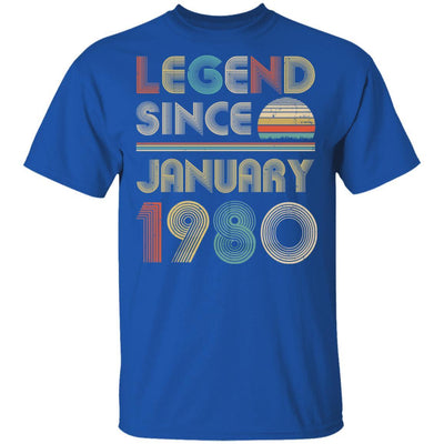 Legend Since January 1980 Vintage 41th Birthday Gifts-T-Shirt & Hoodie-Classic T-Shirt-Royal