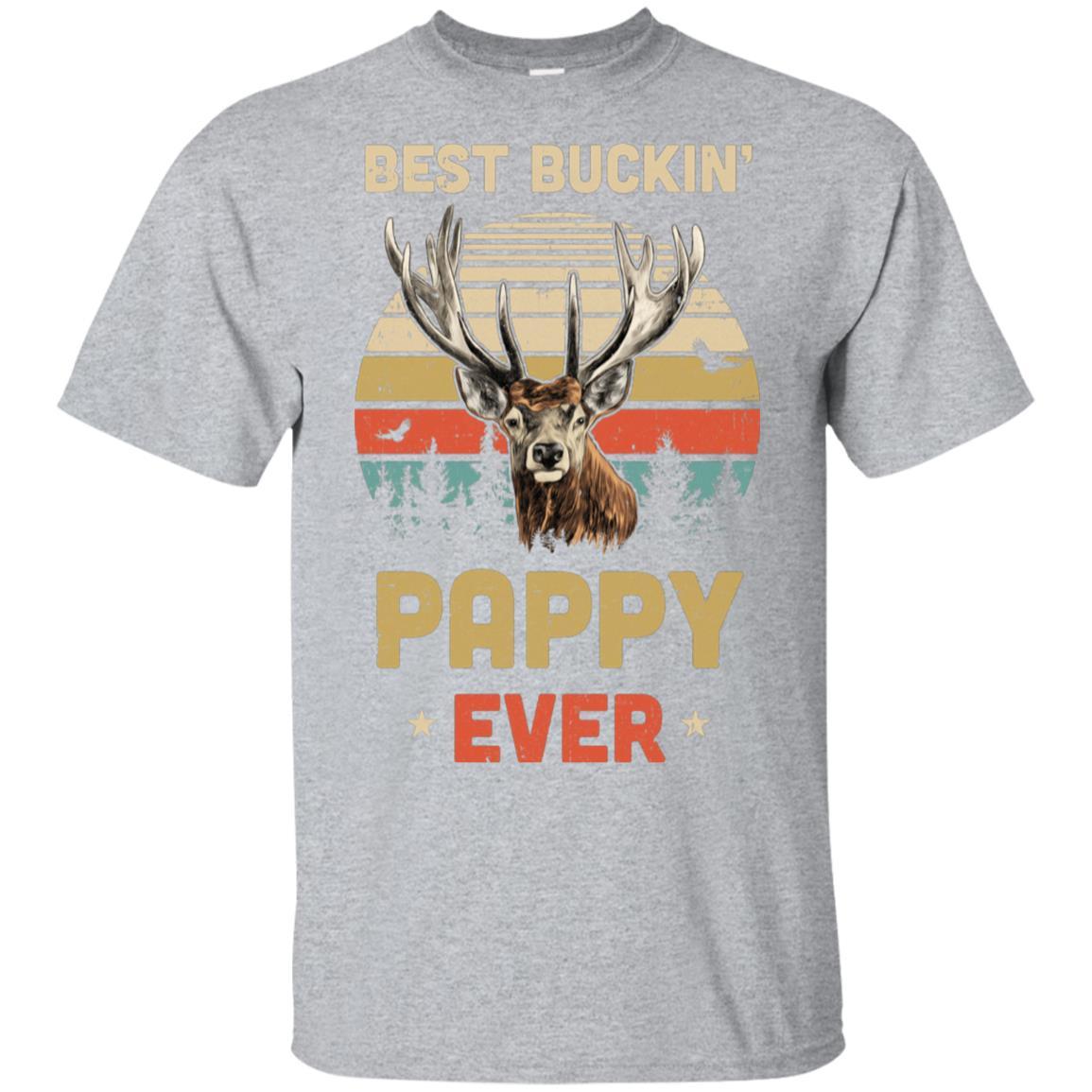 Vintage Best Buckin' Pappy Ever Gift For Father Day-T-Shirt & Hoodie-Classic T-Shirt-Sport Grey