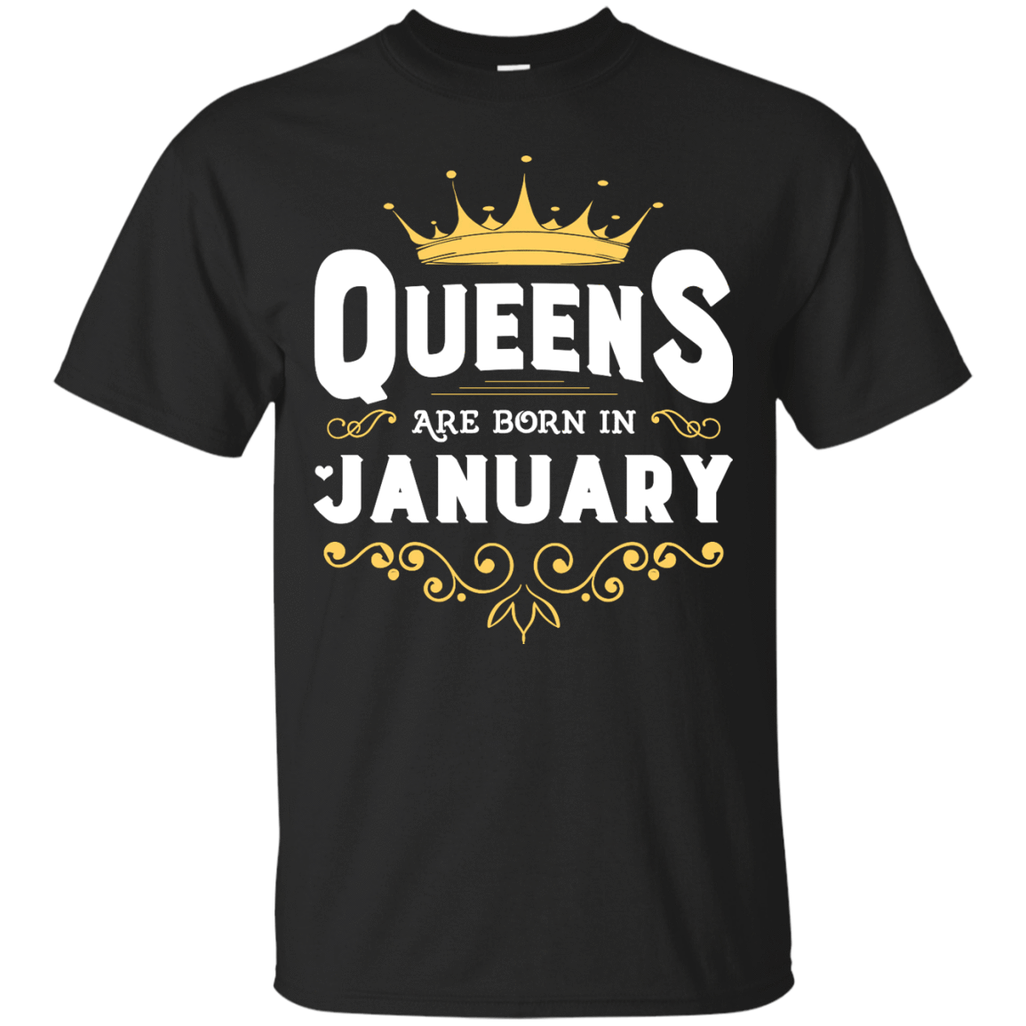 Queens Are Born In January-T-Shirt & Hoodie-Classic T-Shirt-Black