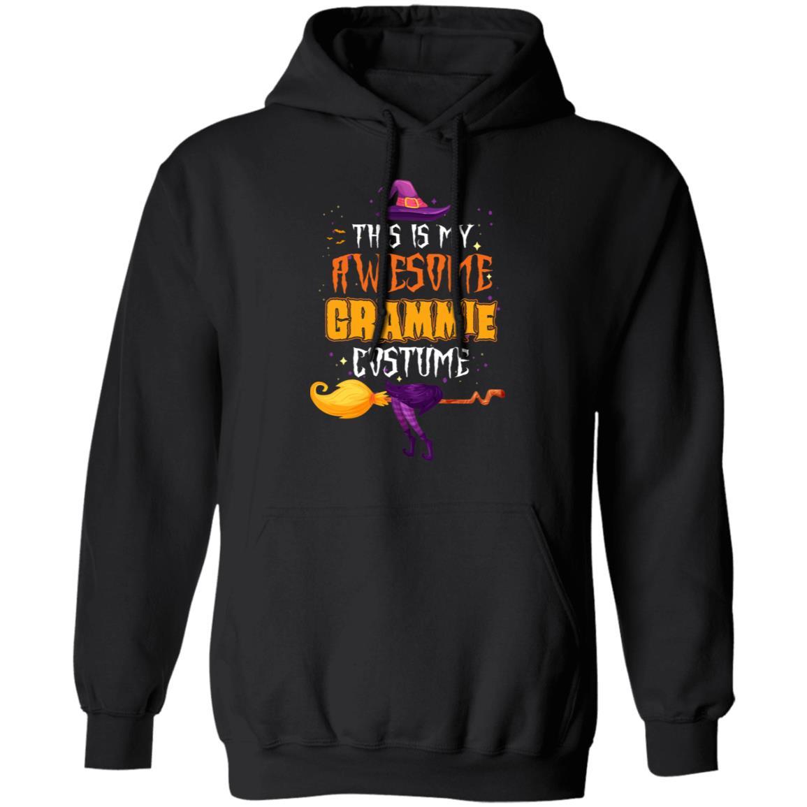 Halloween This Is My Awesome Grammie Costume-T-Shirt & Hoodie-Pullover Hoodie-Black
