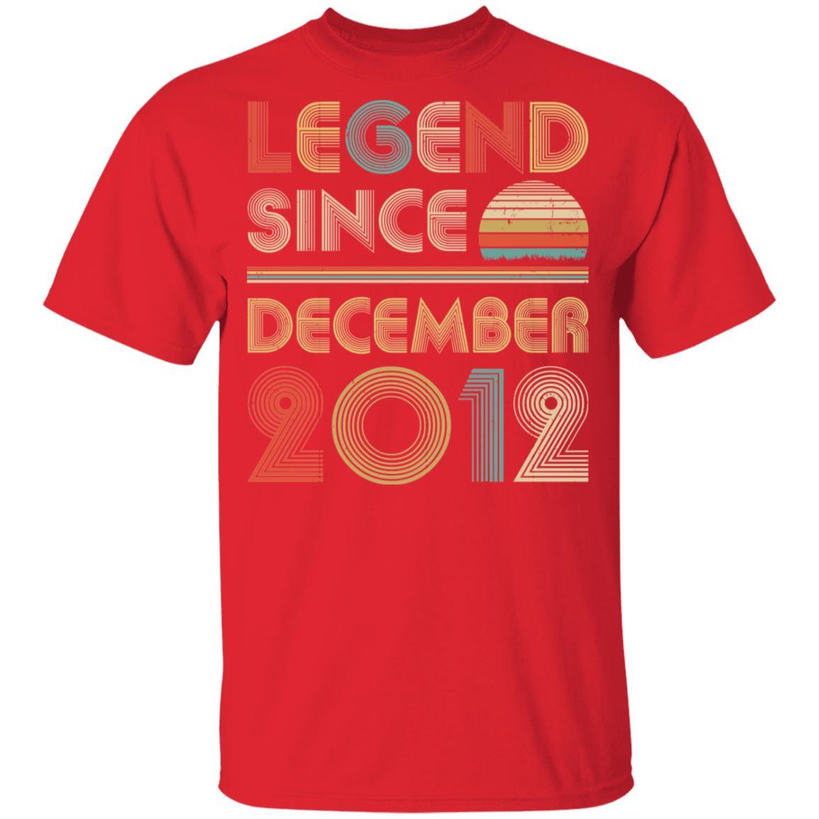 Legend Since December 2012 Vintage 9th Birthday Gifts Youth-Youth Shirt-Youth T-Shirt-Red