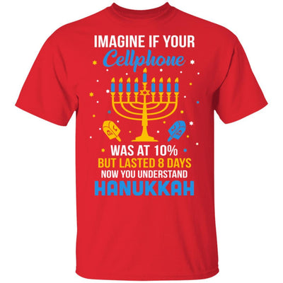 Funny Ugly Hanukkah Chanukah Cellphone Menorah Gifts-T-Shirt & Sweatshirt-Classic T-Shirt-Red