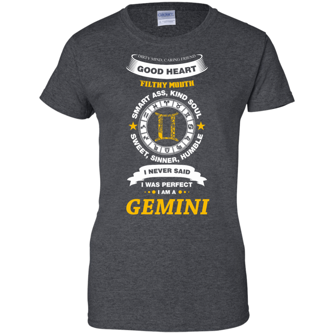 I Never Said I Was Perfect I Am A GEMINI-T-Shirt & Hoodie-Women's T-Shirt-Dark Heather