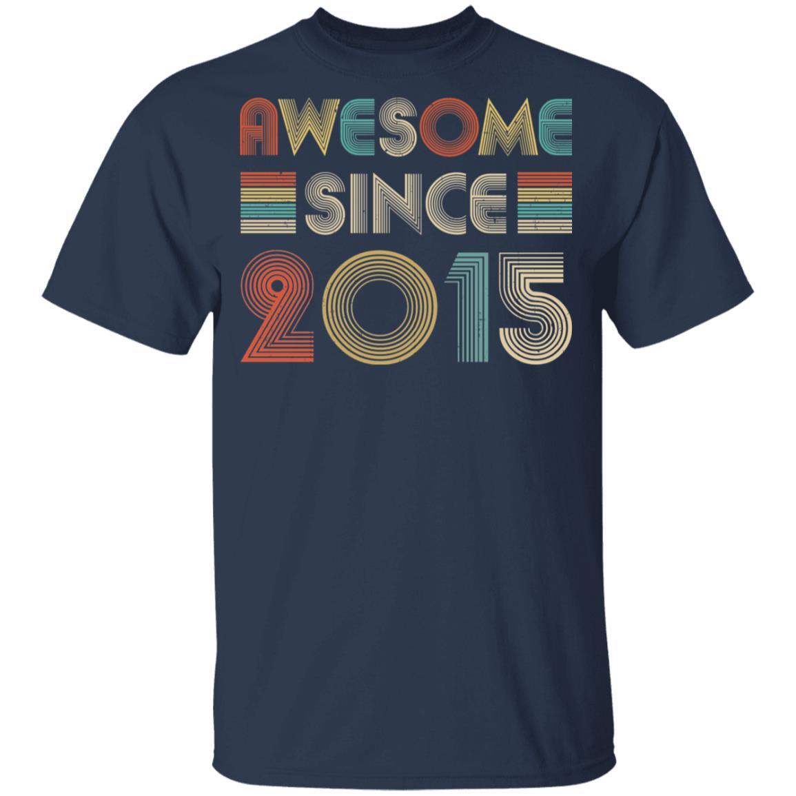 Awesome Since 2015 6th Birthday Gifts Youth-Youth Shirt-Youth T-Shirt-Navy