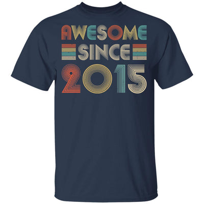 Awesome Since 2015 6th Birthday Gifts Youth-Youth Shirt-Youth T-Shirt-Navy