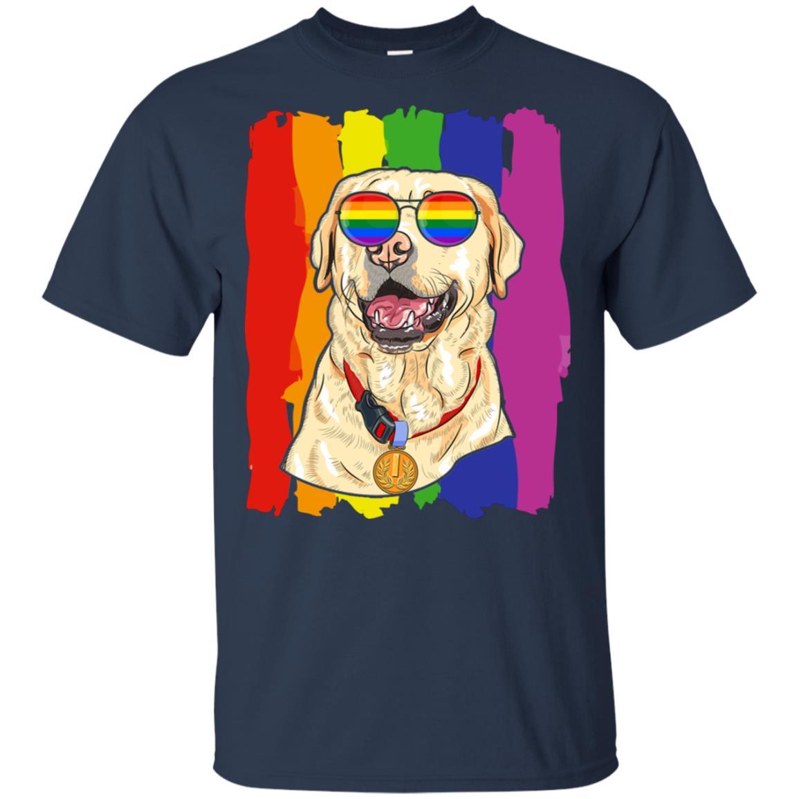 Funny Labrador LGBT LGBT Pride Gifts-T-Shirt & Hoodie-Classic T-Shirt-Navy