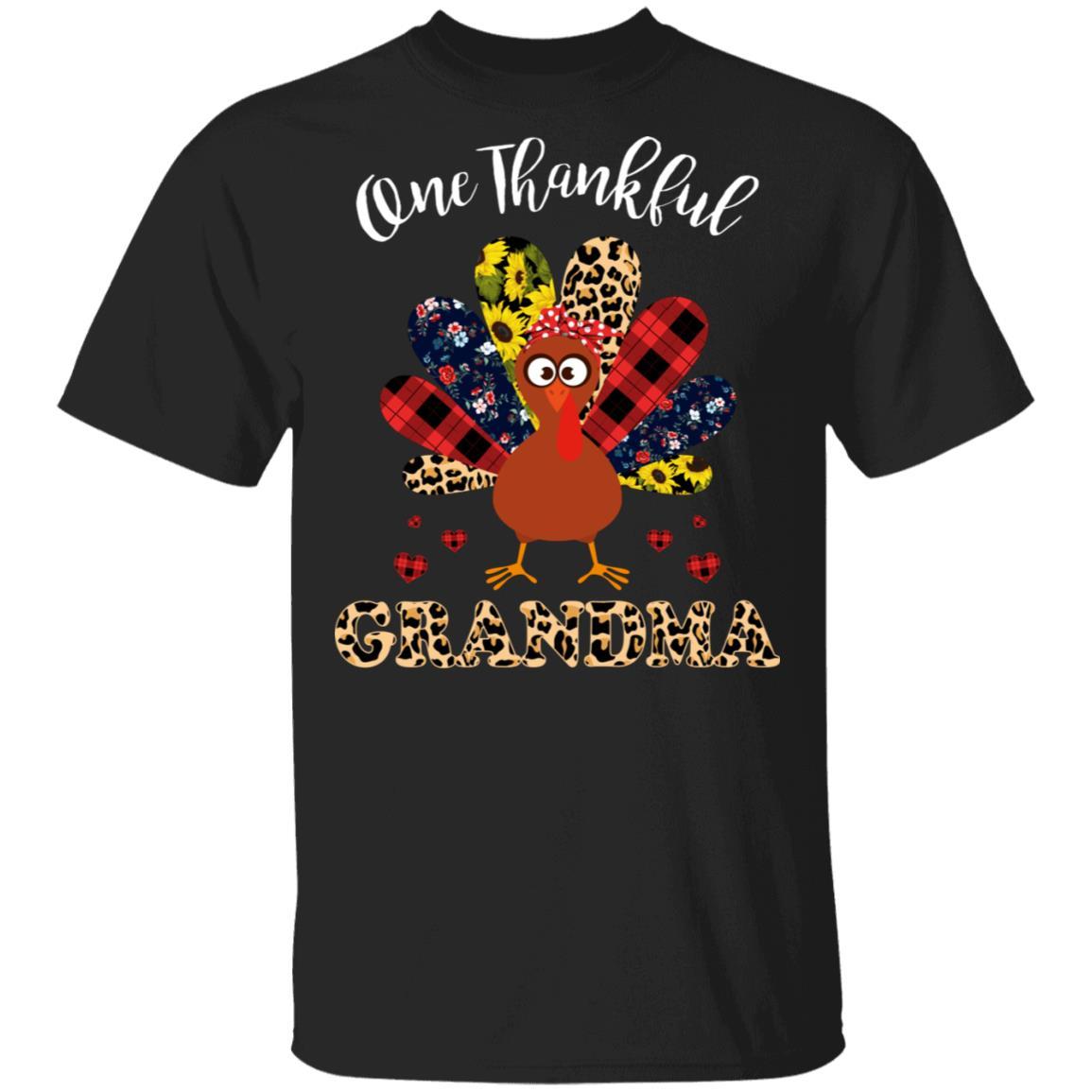 One Thankful Grandma Leopard Turkey Thanksgiving Gift