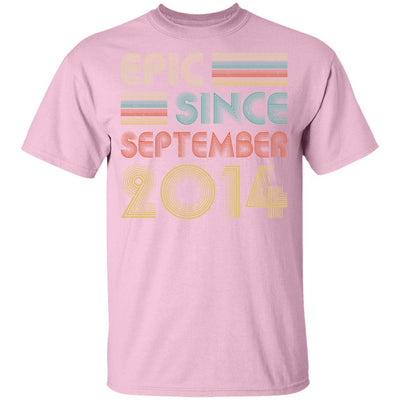 Epic Since September 2014 Vintage 7th Birthday Gifts Youth-Youth Shirt-Youth T-Shirt-Light Pink