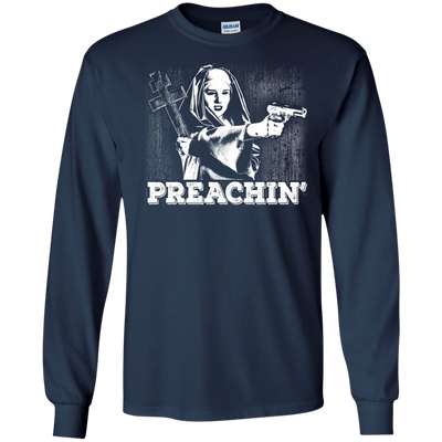 Preachin'-T-Shirt & Hoodie-Long Sleeve T-Shirt-Navy