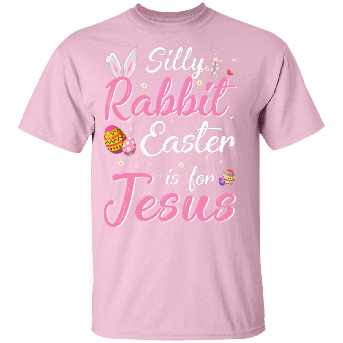 Cute Silly Rabbit Easter Is For Jesus Christians Gift Youth-Youth Shirt-Youth T-Shirt-Light Pink