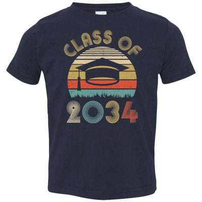 Class Of 2034 Grow With Me Graduation First Day Of School Youth-Youth Shirt-Toddler T-Shirt-Navy