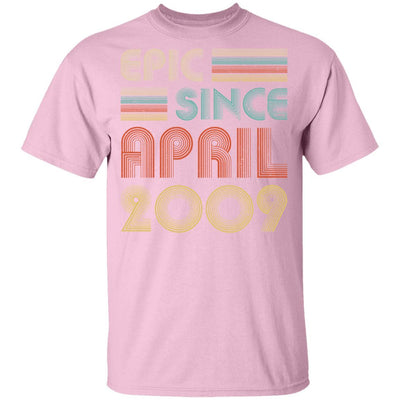 Epic Since April 2009 Vintage 12th Birthday Gifts Youth-Youth Shirt-Youth T-Shirt-Light Pink